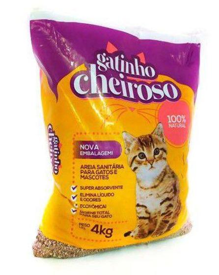 Imagem de Areia Sanitária Para Gatos Gatinho Cheiroso 4kg