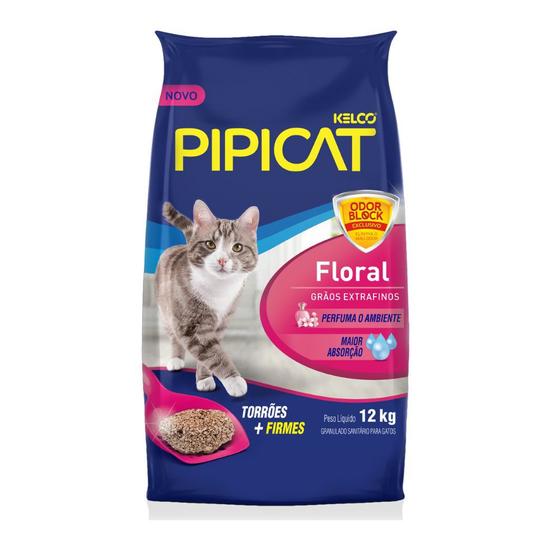 Imagem de Areia Sanitária para Gatos Kelco Pipicat Floral 12kg