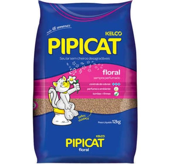 Imagem de Areia Sanitária Pipicat Perfumado Floral 12 Kg