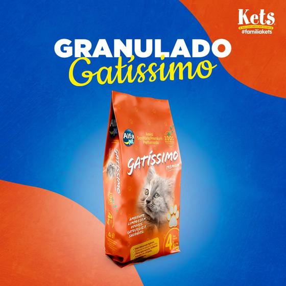Areia Sanitária Premium Higiênica Perfumada para Gatos Gatíssimo 4kg Menor preço em Areia Sanitária Premium Higiênica Perfumada para Gatos Gatíssimo 4kg