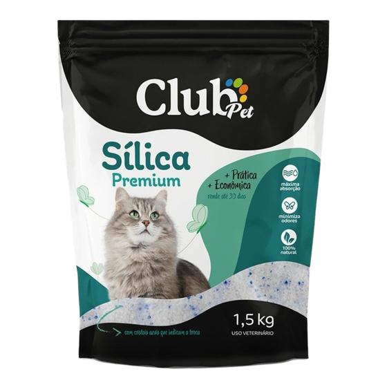 Imagem de Areia Sanitária Sílica Premium Para Gatos Club Pet 1,5kg