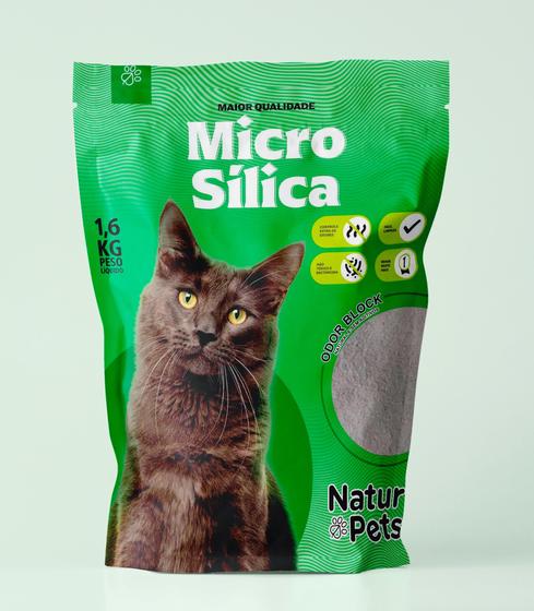 Imagem de Areia Sílica Fina Para Gatos 1.6 KG Micro Natur Pets