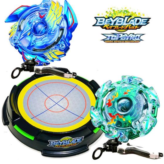 Imagem de Arena Beyblade B-34 Valtryek vs B-37 Kerbeus e Lançadores - Top Gyro