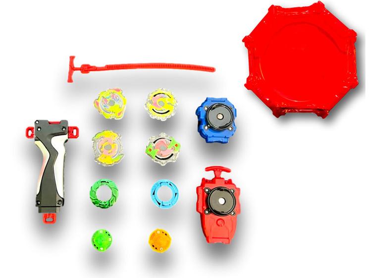 Imagem de Arena Beyblade Kit com 02 +  Mega Arena. brinquedo pião metálico com partes plásticas.