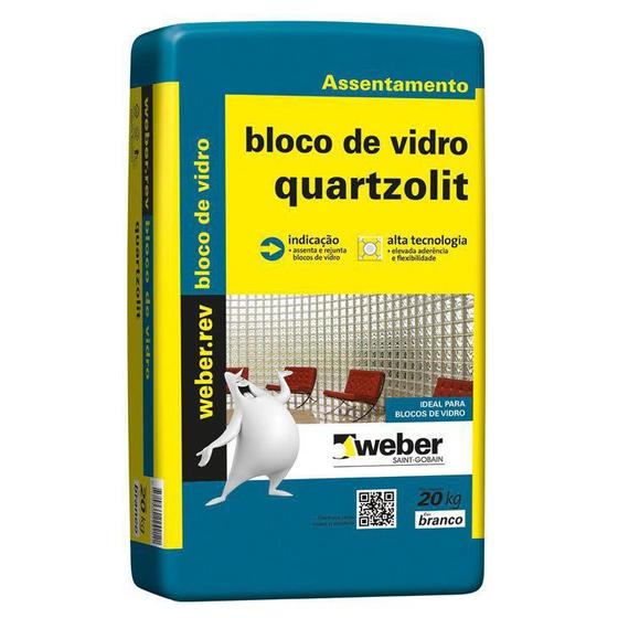 Imagem de Argamassa Fermaglass Para Bloco De Vidro 5Kg Branca Quartzolit