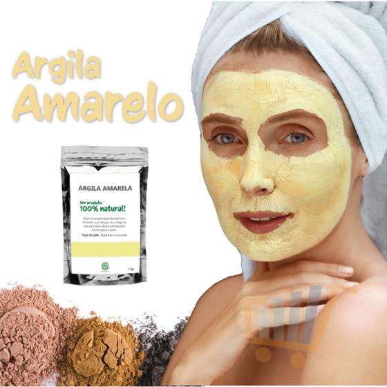 Imagem de Argila Amarela Mascara Embelezamento Facial e Corporal