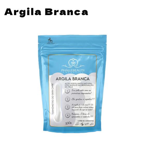 Imagem de Argila em Pó Branca, Amarela, Vermelha, Preta, Rosa, Verde e Blend de Argilas com Niacinamida Phallebeauty Vegano