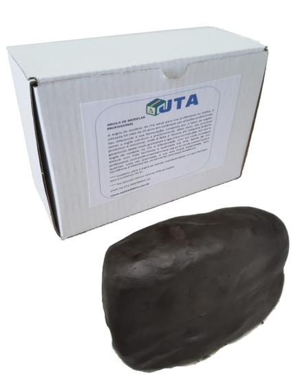 Imagem de Argila Modelar Escolar Profissional Escultura Cerâmica 1,2KG