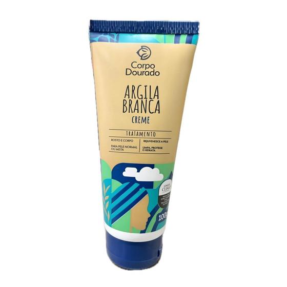 Imagem de Argila Pronta Branca em Creme 100g - Corpo Dourado Linha Clinic+