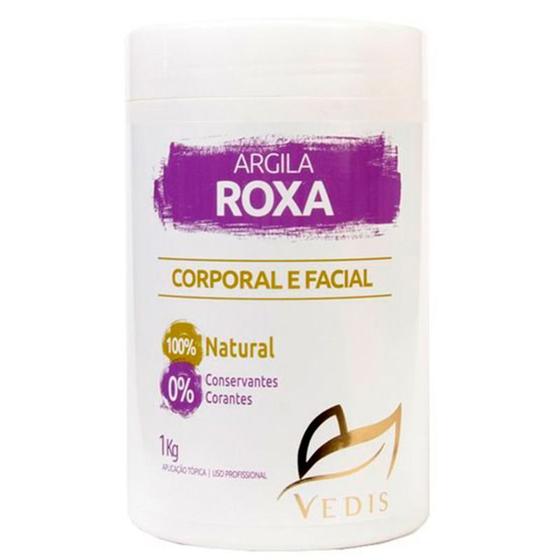 Imagem de Argila Roxa Facial e Corporal Vedis 1kg