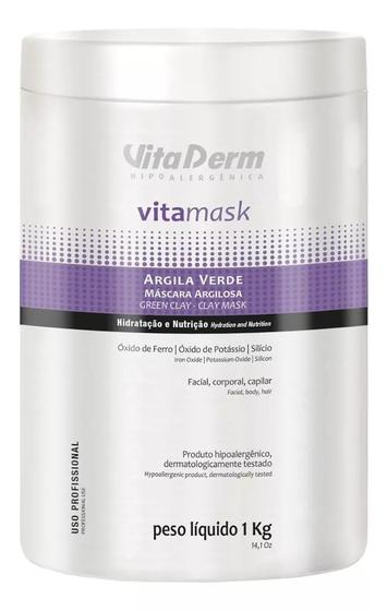 Imagem de Argila verde vita mask 1kg vitaderm