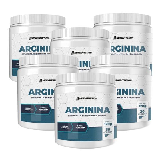 Imagem de Arginina Com Cálcio E Fósforo 120g New Nutrition 6 unidades