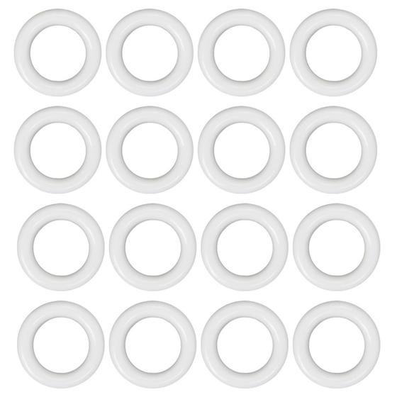 Imagem de Argola 27mm Plástico Branco 4mm Espessura Para Artesanato 100 Unidades