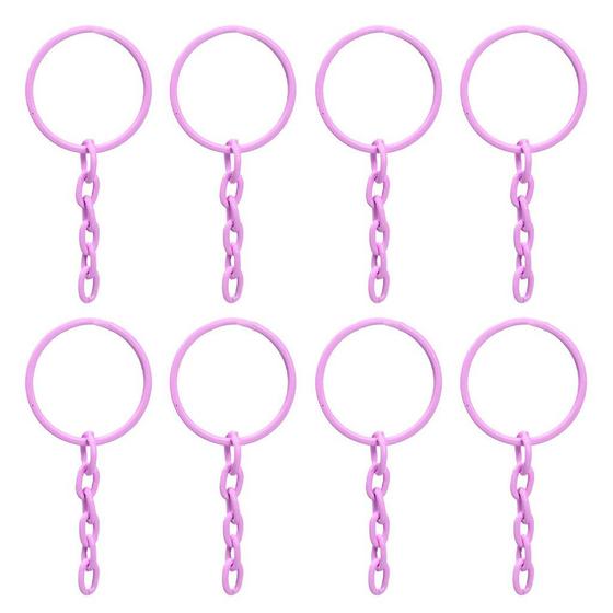 Imagem de Argola com Corrente 23mm Rosa Bebê - 100 Unidades