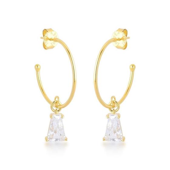Imagem de Argola com pingente cristal 