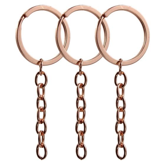 Imagem de Argola Italiana Rose Gold 32mm Com Corrente 10 Unidades