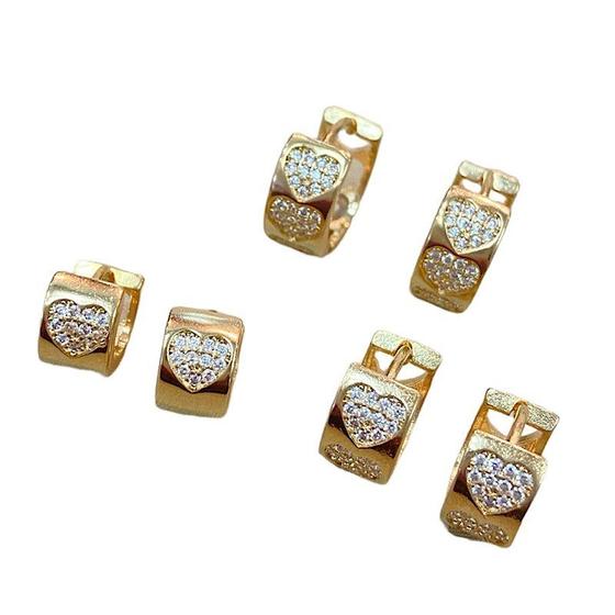 Imagem de Argola Larga Folheado A Ouro Kit Com 3 Pares