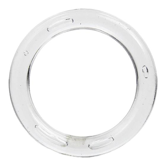 Imagem de Argola Plástica Grande 11,5cm Transparente Suporte Para Toalha 10 Unidades