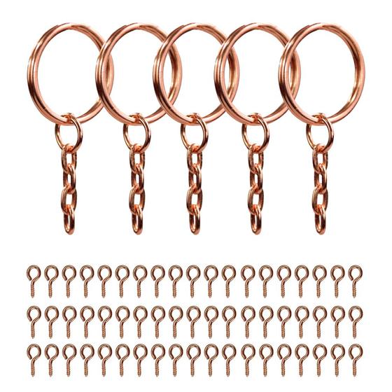 Imagem de Argola Reforçada 23mm Rose Gold Com Gancho Pitão Rosqueável Com 1000 Peças