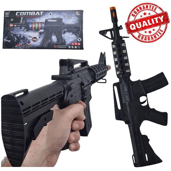 Arma Arminha Brinquedo Metralhadora M16 Top Com Som Realista - SF ...