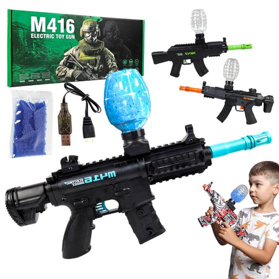 Imagem de Arma De Brinquedo Grande Ak47 Lança Dardo E Bolinhas De Gel