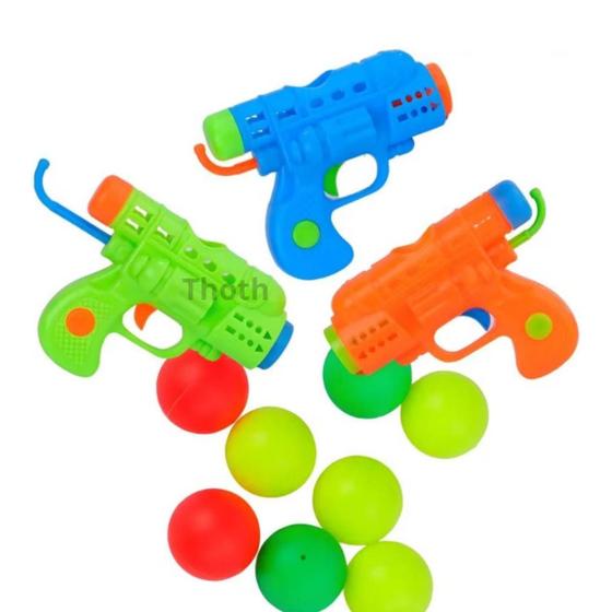 Imagem de Arma de Brinquedo Kit 2 Lançador Bolinha Guerra Infantil Arminha Menino Diversão Brinquedos