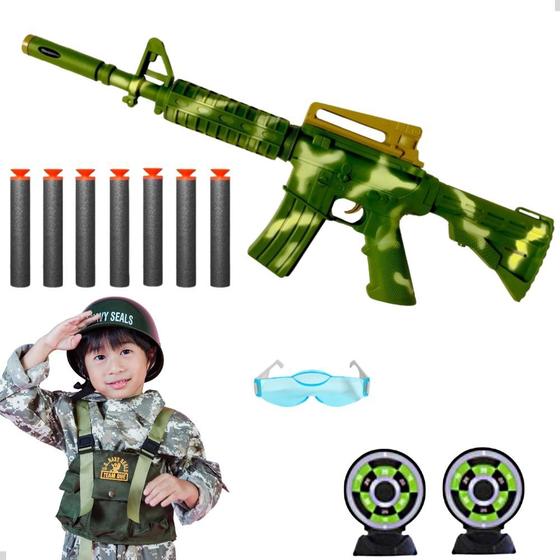 Imagem de Arma Fuzil Nerf de Brinquedo Infantil Kit Completo