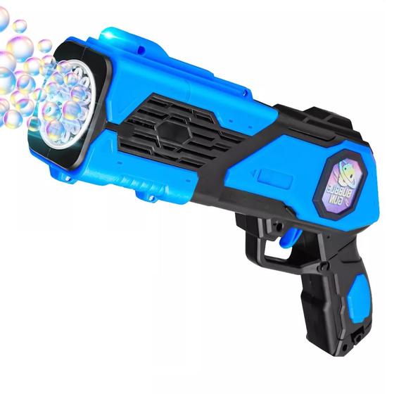 Imagem de Arma Lança Bolhas de Sabão Elétrico Máquina Automática Pistola Verão Brincadeira Água Praia