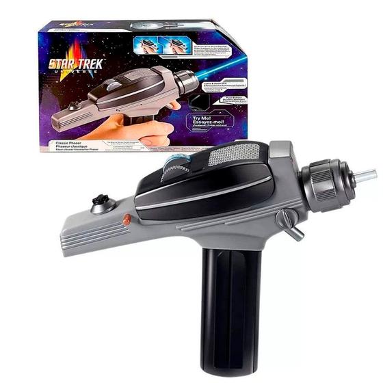 Imagem de Arma Laser de Brinquedo Coleção Phaser Classica Star Trek Universe com Luz e Som Full Stun e Overload 003561 Sunny