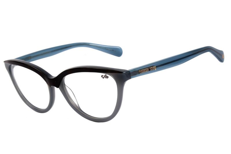 Armação De Grau Feminino Chilli A Trois Fernanda Azul 0209 Chilli