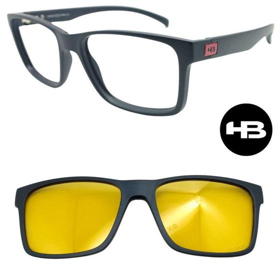 Imagem de Armação de Grau Hb Azul Fosco 0339 312 com 1 Clipon