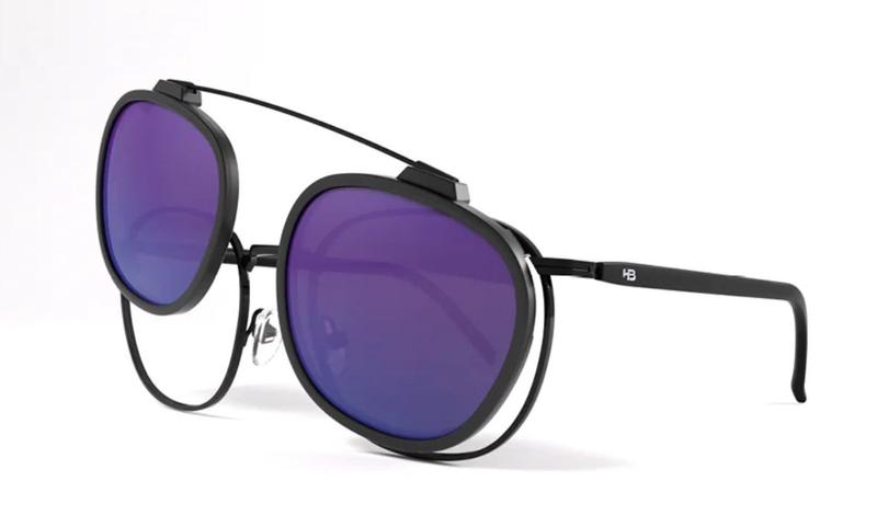 Imagem de Armação de grau hb swtch 0423 matte balck blue polarized