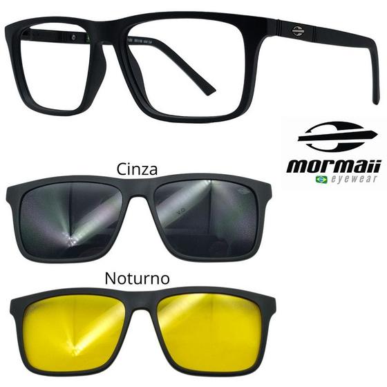 Imagem de Armação de Grau Mormaii Swap 4 6112 A14 com 2 Clipons CN