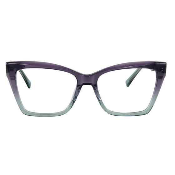Imagem de Armação de Óculos de Grau Feminino Adora Ana Vitória Roxo Translúcido Borboleta Tamanho 55