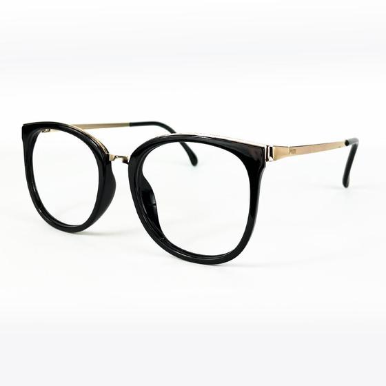 Imagem de Armação De Óculos Mey Eyewear Me7603 C01 52 Preto Brilho