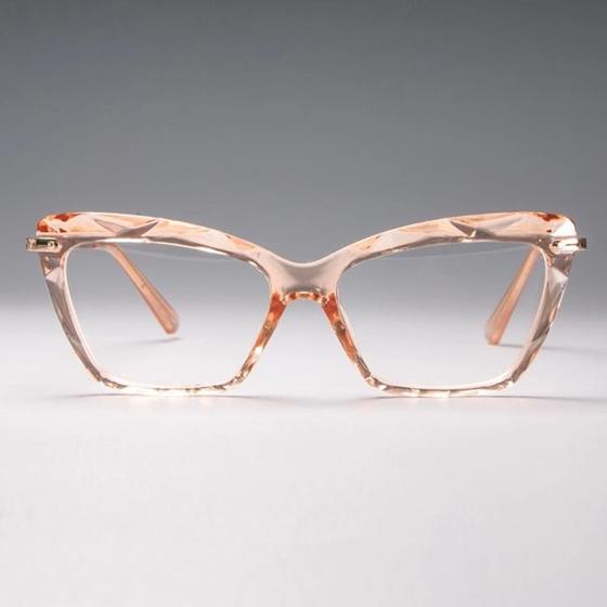Imagem de Armação de Óculos para Grau Feminino Retrô Vintage Geek Transparente Gato Gatinho 6605