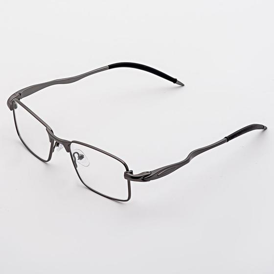 Imagem de Armação Óculos de Grau Masculino Alumínio Retangular Luigi- Óculos Sunrise