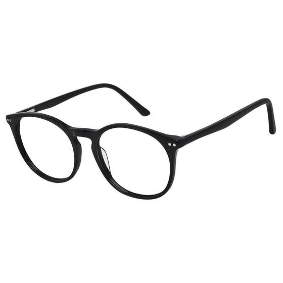 Imagem de Armação Oculos De Grau Redondo Retrô Masculino Preto 2104