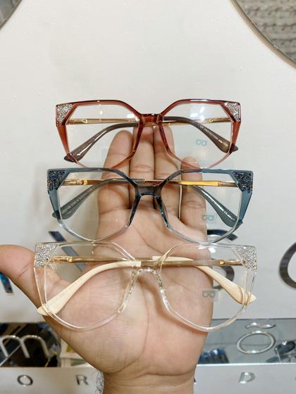 Imagem de Armação óculos feminino linha luxo 