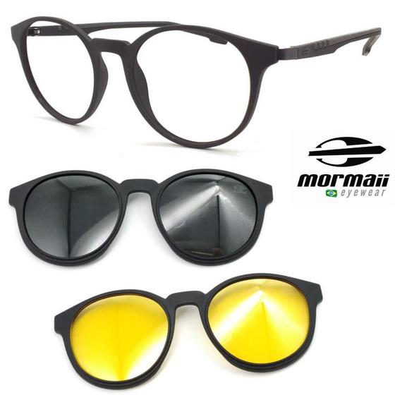 Imagem de Armação Oculos Redondo Mormaii 6071 Swap2 Preto A14 cn