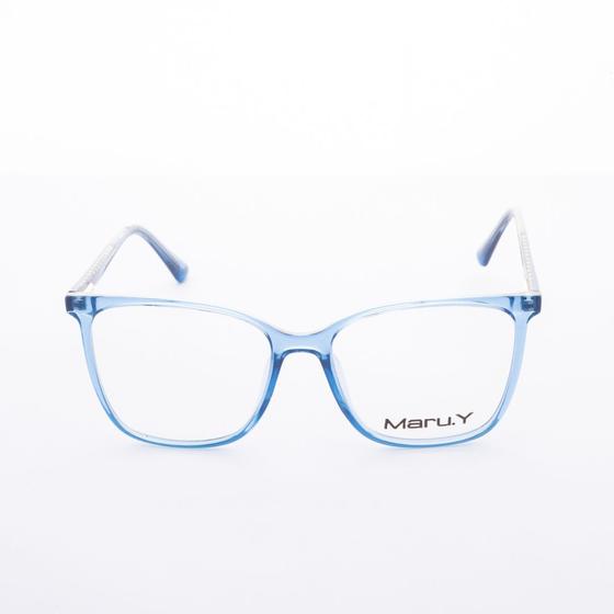 Imagem de Armação para óculos de Grau Maru.Y Feminino Quadrado em Acetato Azul