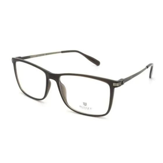 Imagem de Armação para Óculos de Grau Original Bulget Cinza Quadrado Acetato e metal Sem plaqueta Masculino BG7087M