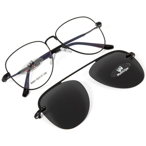 Armação Para Óculos de Grau Unissex Aviador Clip On Polarizado Menor preço em Armação Para Óculos de Grau Unissex Aviador Clip On Polarizado