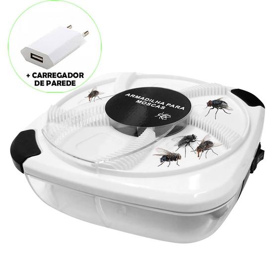 Imagem de Armadilha Mata Mosca Papa Mosca USB + Adaptador parede Bi-volt CBRN20560