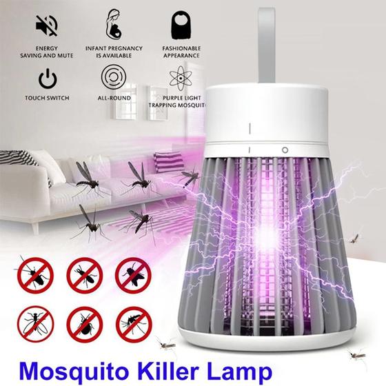 Imagem de Armadilha Mata Mosquito Led UV Eletrônico USB Pernilongo Insetos Mosquitos