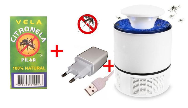 Imagem de Armadilha Mata Mosquito Pernilongo Abajour Led Violeta Usb