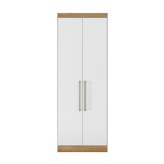 Imagem de Armário 2 Portas Módena Modulado 72200 Amêndola Touch / Branco Demóbile