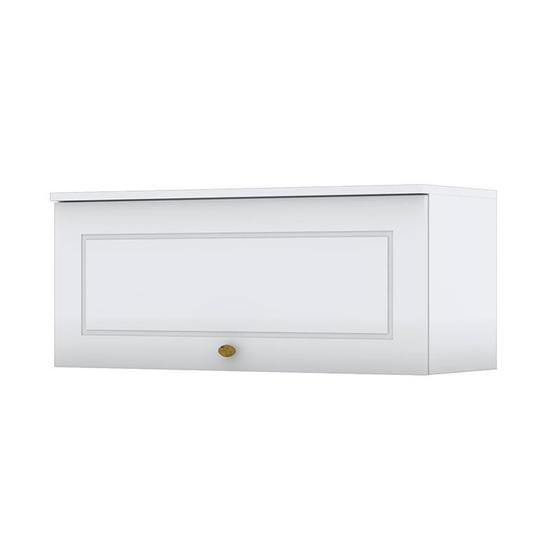 Imagem de Armário Aéreo 1 Porta Basculante 80 cm Nova York Branco HP  Henn