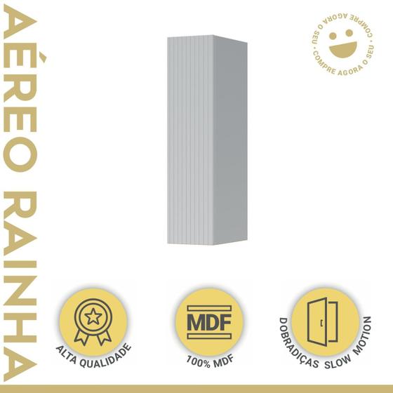 Imagem de Armário Aéreo 1 Porta Nesher Rainha 20cm 100% Mdf Branco