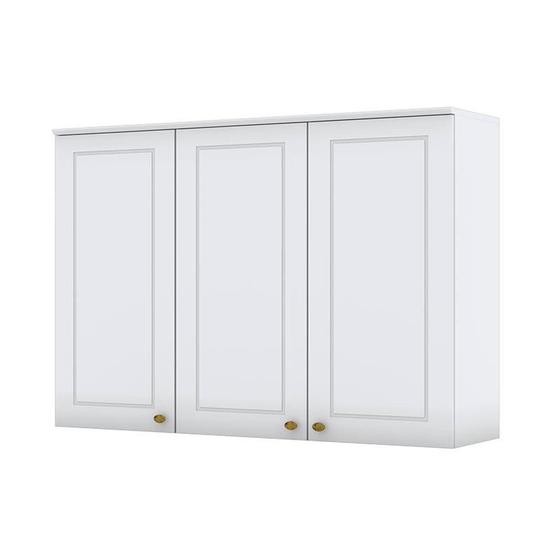 Imagem de Armário Aéreo 3 Portas 120 cm Americana Branco HP  Henn